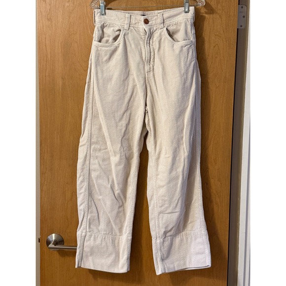 Sofie D'Hoore Pants - Sofie D'Hoore Ivory Wide Wale Corduroy Wide Leg Trousers Size 34 XS
